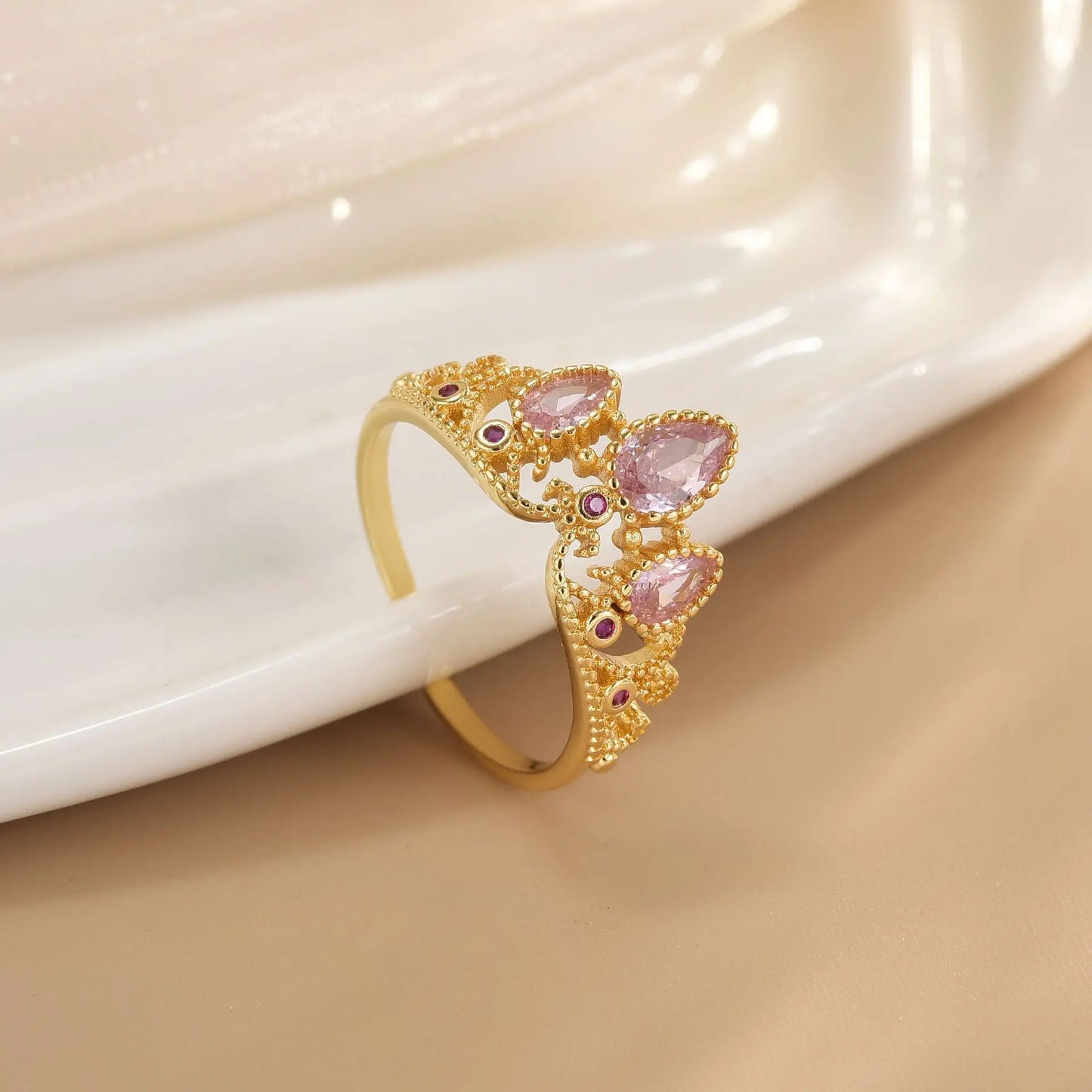 Anillo Rapunzel | Baño de Oro + Caja de Corona Gratis ✨