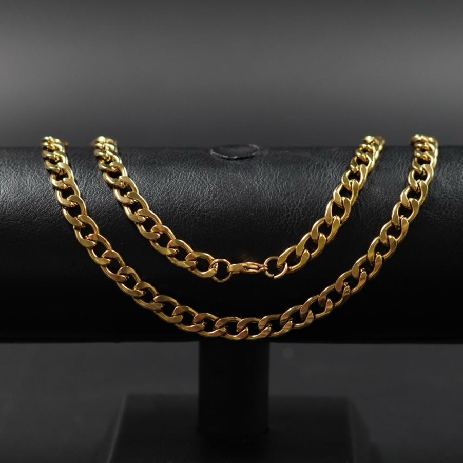 CADENA CUBANA ORO LAMINADO 18K 🌟