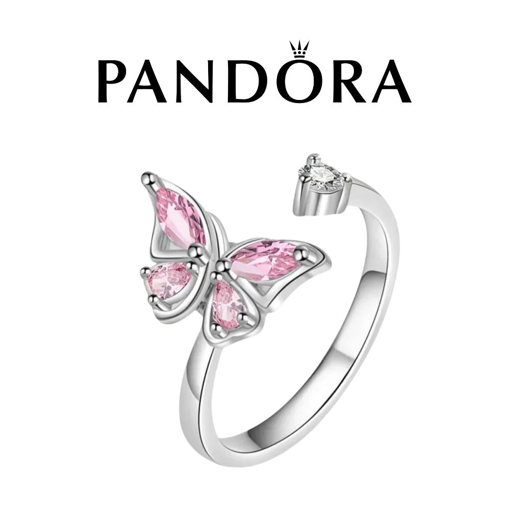 Anillo Mariposa Giratorio Brillante 🦋+ caja de regalo gratis