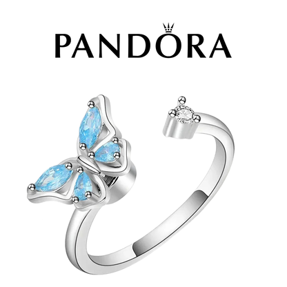 Anillo Mariposa Giratorio Brillante 🦋+ caja de regalo gratis