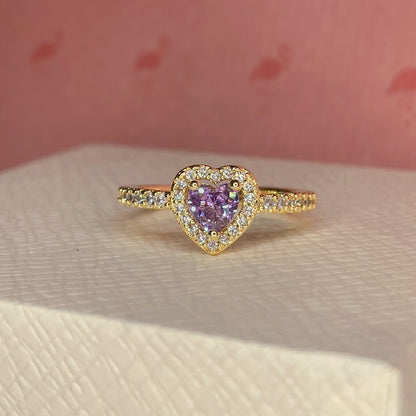 Anillo de Promesa 💗 | Baño en Oro Blanco/18k + Caja Gratis ✨