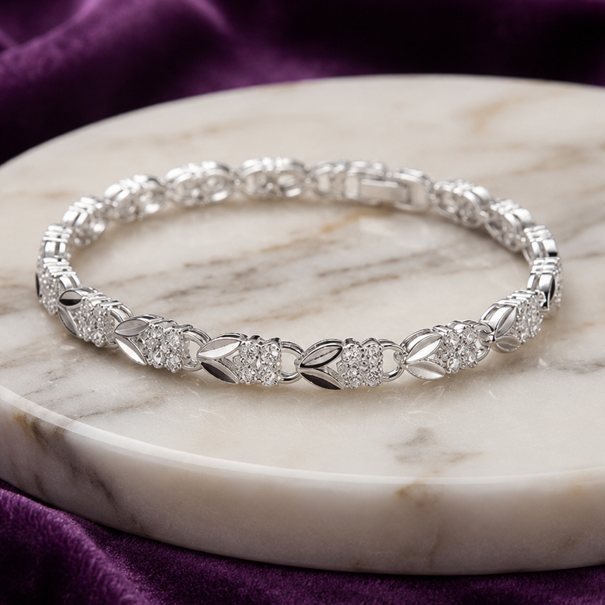 Pulsera Trébol 4 Hojas  💎🩶| Plata Ley 925 + Caja de lujo ✨