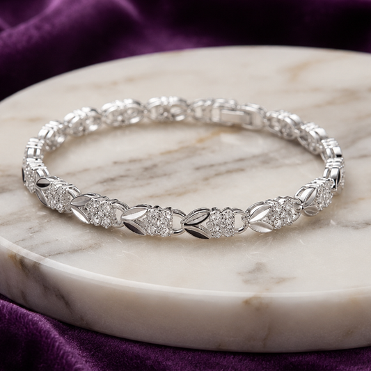 Pulsera Trébol 4 Hojas  💎🩶| Plata Ley 925 + Caja de lujo ✨