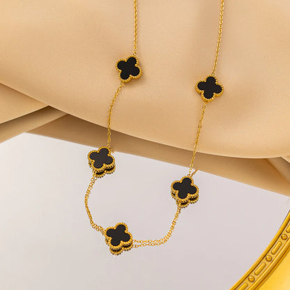 Collar Van Cleef Bañado en Oro de 18K + Caja de Regalo